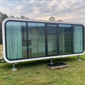 Capsule de <span class=keywords><strong>camping</strong></span> préfabriquée moderne de luxe, écologique, en acier léger, mobile, pour villas de villégiature, gîtes panoramiques et séjours de vacances - Product Image 5