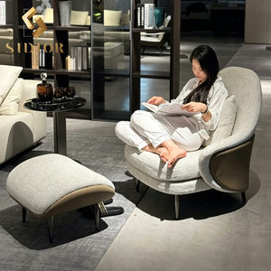 Silla italiana de marca moderna para sala de estar, sillón de tela con estilo de ocio - Product Image 2