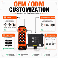Télécommande radio industrielle LCC QA600 IP65 étanche 433 MHz à 6 boutons pour grue de levage