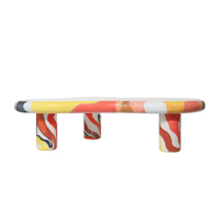 Table Basse VOXHOME USA en Stock, Livraison Directe, Style Nordique Minimaliste, Mini, Unique, Colorée, Élégante, Table à Thé Nuage Crème