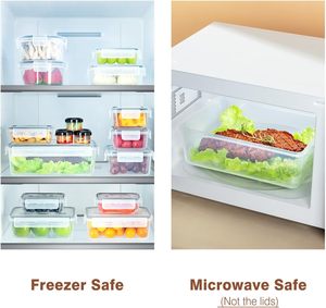 Pcs Bpa-free Strong Lid Sealed <b>Box</b> Set Plastic <b>Lunch</b> Storage Container Transparent Kitchen Food Kitchen Organizers - Product Image 5
