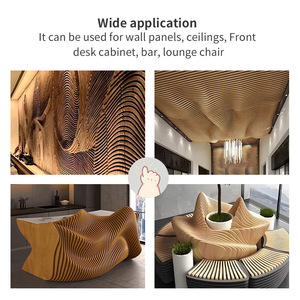 Pannello Acustico in Legno Massello con Incisione a Onde 3D Certificato FSC, Decorazione Murale Moderna Personalizzata per Hotel e Commercio - Product Image 6