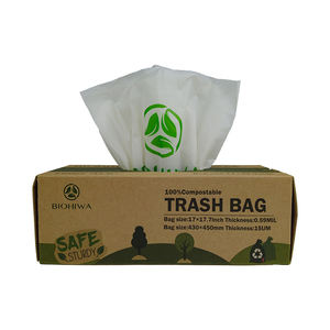 Tianrenhaihua ถุงขยะย่อยสลายได้3แกลลอนสำหรับงานหนักงานหนักงานหนักขนาดเล็ก50แพ็คสำหรับ<span class=keywords><strong>อาหาร</strong></span>ในครัว - Product Image 3