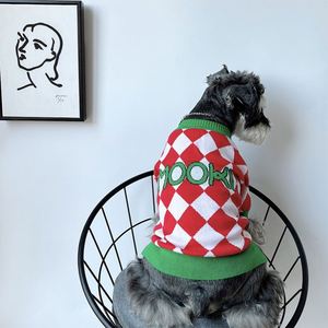 Luxury Designer Winter Warm Hand Knit Dog Sweater Pet Dog Knitted <b>Cardigan</b> Clothes with Print Pattern - Product Image 2