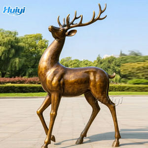 Özel yapılmış açık sanat hayvan döküm bronz geyik heykelleri ve pirinç ren geyiği satılık - Product Image 1