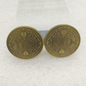 Monedas Conmemorativas de Bronce Antiguo con Logotipo 2D Personalizado, Monedas de Desafío Metálicas con Diseño de Moneda de la Suerte Sí/No del Fabricante - Product Image 5
