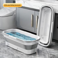 Seau à serpillière portable rectangulaire en plastique PP, étanche, épaissi, durable, 10L, pliable, moderne, pour lavage de voiture, extérieur, voyage