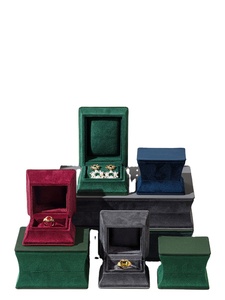 Nouvelle boîte d'emballage en flanelle haut de gamme, style frais et élégant, pour bijoux de mariage (bague, pendentif, bracelet) et sac de rangement cadeau - Product Image 2