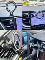 Support magnétique pour téléphone de voiture, fixation sur grille d'aération ou tableau de bord, bras extensible, rotation à 360°, aimant puissant, support universel pour smartphone