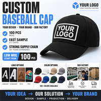 Casquette de baseball personnalisée avec logo brodé, 5 panneaux, en coton, style snapback réglable, casquette de haute qualité pour hommes et femmes