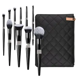 2024 beliebteste Mode Highend Bright Black Serie Makeup Set Pinsel Makeup Werkzeug weiche Haare Makeup Pinsel Bestseller im Jahr 2024