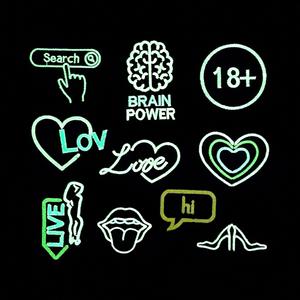 แพทช์ปักลายรูปหัวใจ ริมฝีปาก และคำว่า Hi สำหรับเสื้อผ้า สไตล์ไนท์คลับ ดีไซน์ใหม่ รีดติดได้ - Product Image 1