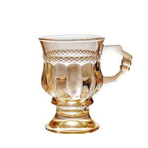 Tasse en verre de style classique nord-européen, transparente, pour thé, lait, café, verre à shot en cristal ambré - Product Image 1