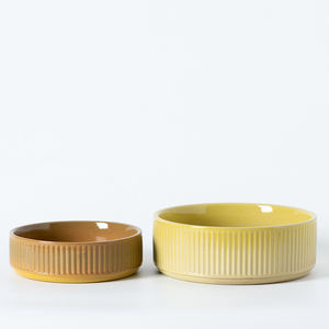 BESTCERA Custom ized Round Porzellan Pet Bowl Glasierte Pet Feeder Hund und Katze Keramik schale - Product Image 3