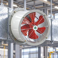 Ventilateurs axiaux industriels pour l'évacuation de fumée et de poussière, ventilateur tubulaire axial 380V pour les acheteurs de projets EPC et MEP