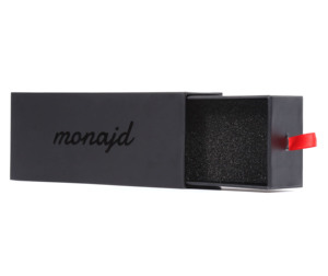 Scatola regalo in cartone goffrato Logo personalizzato di lusso scatola nera sottoveste riciclabile cassetto imballaggio presentazione elegante per speciali - Product Image 2