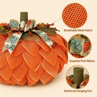 Décoration murale en toile de jute faite à la main au design unique, avec fleurs, couronnes et plantes pour l'automne