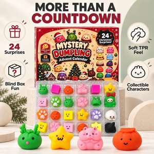 Bulk Party Favor Dumpling <b>Squishy</b> Advent Calendar Christmas Blind Box Mini Squeeze Fidget <b>Toy</b> Event Supply Wholesale - Product Image 4