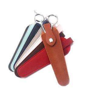 PU Leather Scissors Sheath Durable Scissors Protective Covers Scissor Sleeve for Barber Gift - Product Image 1