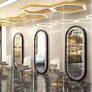 กระจกแต่งหน้าร้านทำผมพร้อมไฟ LED รุ่นพิเศษสำหรับร้านตัดผม ขายดี ปี 2025 โชคดี - Product Image 3
