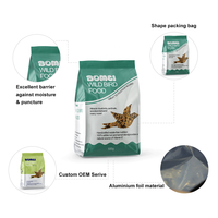 Sac pochette avec support à fond plat à quatre joints avec impression personnalisée écrou à gousset de fond à 8 joints latéraux avec fenêtre transparente emballage alimentaire