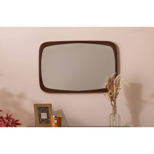 Miroir KEIRA avec cadre effet bois brun 65x43cm - Product Image 1