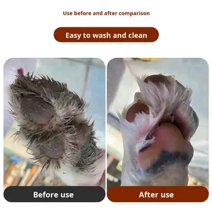 पुनः प्रयोज्य पोर्टेबल पीपी पालतू पाव क्लीनर कप गैर विषैले नरम ब्रश पर्यावरण अनुकूल मालिश आसान कुत्ते पालतू जानवर - Product Image 5