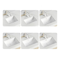Fabricants Vente en gros Lavabo rectangulaire en céramique blanche sous le lavabo pour salle de bain
