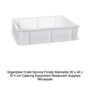 Giganplast <b>Crate</b> Service Forata Stackable 30 x 40 x 10 h cm Catering Equipment Restaurant Supplies Wholesale - Product Image 2