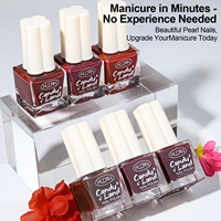 Vernis à ongles à base d'eau KUDAN rouge vin perlé 10ml, séchage rapide, adapté aux débutants, certifié CPNP HALAL ISO22716, OEM ODM, vente en gros