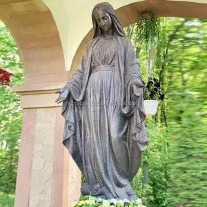 تماثيل معدنية للحفلات العامة في الهواء الطلق تماثيل بحجم طبيعي لنحيف السيدة مريم العذراء