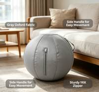 Housse de ballon de gym/yoga/fitness en tissu durable anti-éclatement PVC et plastique pour ballon de siège