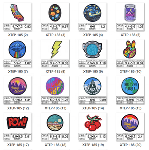 Tình yêu tốt Vibes thêu quần áo các bản vá lỗi tùy chỉnh hạnh phúc cắm trại Pow hành tinh thêu sắt trên vá cho quần áo <span class=keywords><strong>hat</strong></span> Túi - Product Image 5