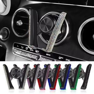V Shape Diamond-Mounted <b>Car</b> <b>Mobile</b> <b>Phone</b> <b>Holders</b> <b>Phone</b> Navigation Support Place in <b>Car</b> Air Outlet Clip-on <b>Car</b> <b>Holder</b> - Product Image 6