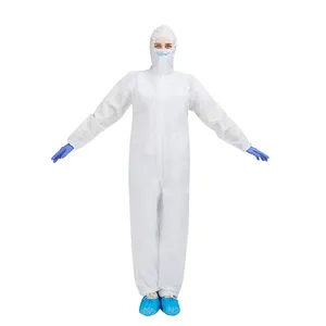 一次性工作服整体PPES 56型安全聚丙烯石棉保护医疗套件化学白色