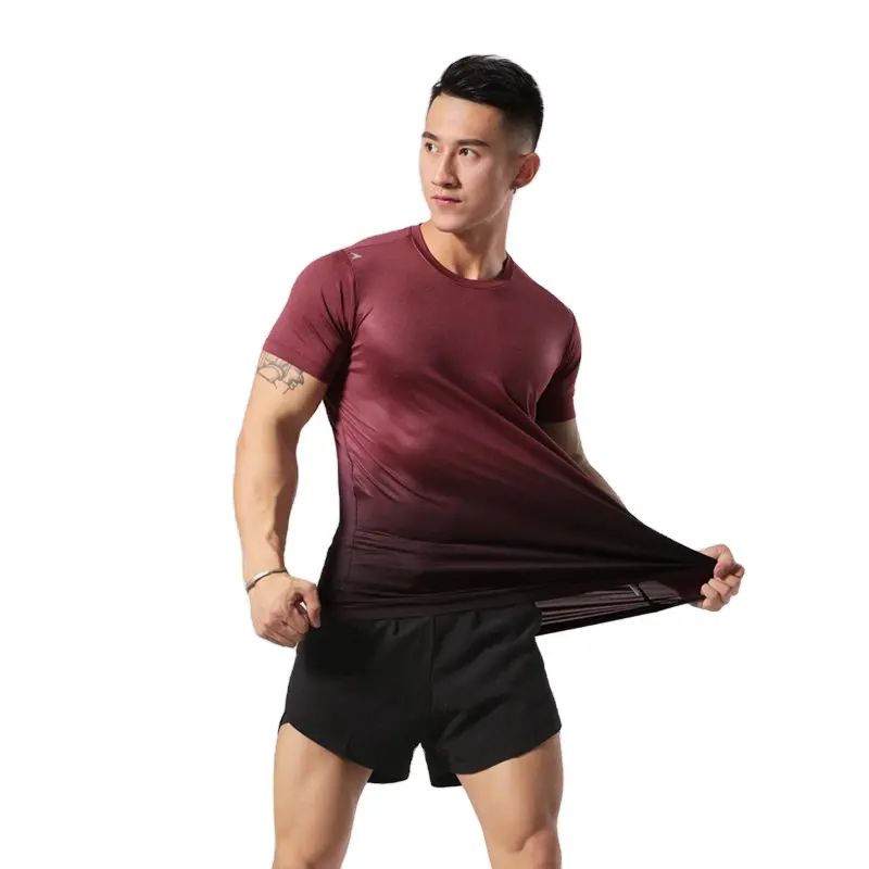Plus Size Custom Logo Heren Compressie Zomer Shirts T-shirt Gym Fitness Workout Kleding Mode Tees Tops Mannen Kleding T-shirt