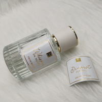 Autocollant en métal doré personnalisé, logo de luxe, étiquette de parfum pour flacons de parfum, boîtes de bougies et emballages de soins de la peau, rouge à lèvres