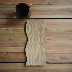 Japanese Style Wooden Decorative Tray Irregular Shape Abstract Pattern Minimalist Design <b>Home</b> Office Coffee Table Storage Use - Product Image 3