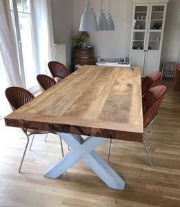 Offre Spéciale Collés Chêne <span class=keywords><strong>Bois</strong></span> Lame De Table/100% solide En <span class=keywords><strong>Bois</strong></span> de Chêne Blanc Comptoir de Restaurant - Product Image 2