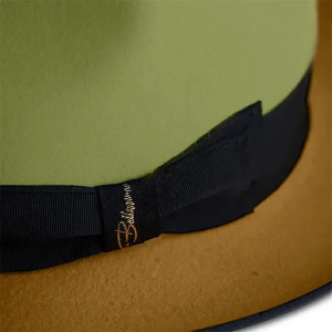 Olive Green <b>Wool</b> Fedora Hat With Black Band 56-58CM Unisex Adult Casual European Style - Product Image 4