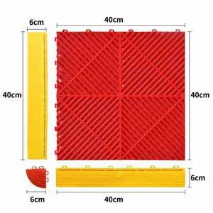 Dalles de sol en PVC emboîtables antidérapantes, écologiques, imperméables, de 18 mm, couleur personnalisée haute visibilité, pour garage, centre commercial, salle de sport - Product Image 3