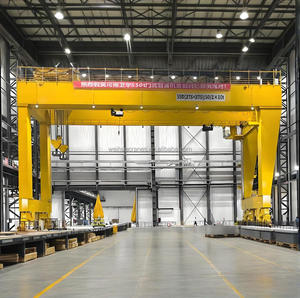 U Type 50 Ton 80ton 120ton 300T 200T 500 Ton Rail Gemonteerde Dubbele Balk Ligger Brugkraan Met Lier <span class=keywords><strong>Trolley</strong></span> Voor Open Lucht Yard