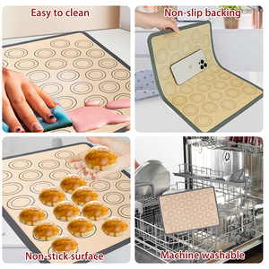 Custom Printed Non-Stick Silicone Macaron Baking Mat EU Standard Pastry Mat <b>Kitchen</b> Cooking Tool Silicone Macaron Bakmat - Product Image 5