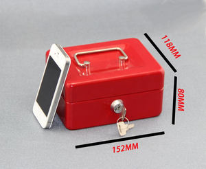 Choix chauds Chine Vente en gros Boutique Sécurité <span class=keywords><strong>Petite</strong></span> Clé Serrure Cash Box Tirelire en métal Avec Couvercle - Product Image 5