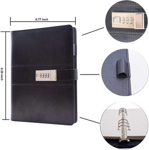 Calendrier académique A5 en cuir personnalisé cahier à spirale Lino planificateur mensuel <span class=keywords><strong>de</strong></span> 5 ans fonction <span class=keywords><strong>de</strong></span> verrouillage pour Journal Journal boîte d'emballage A4 - Product Image 2