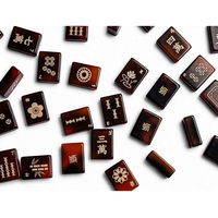 Jeu de Mahjong américain en acrylique, 160 tuiles, motif écaille de tortue, incrustations dorées, Oiseau, Dragon, Panda, Joker, Fleur, Saison, pour divertissement à domicile