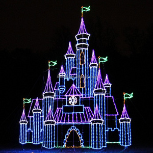 Lumière LED <span class=keywords><strong>de</strong></span> qualité commerciale à motif château, décoration extérieure étanche pour parcs à thème, festivals et événements magiques - Product Image 1