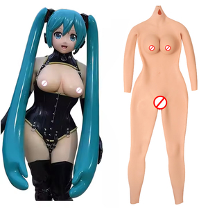 Trajes Corporales Completos de Silicona de Masculino a Femenino con Cabeza y Pies Copa G para Crossdresser Sissy Travesti Ladyboy - Product Image 1