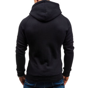 Sweat-shirt de sport en molleton éponge à capuche avec poches pour homme, sweat-shirt à capuche avec fermeture éclair, coupe Slim, veste doublée - Product Image 5