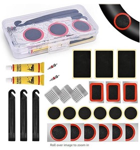 <span class=keywords><strong>Kit</strong></span> de Parches Fríos para <span class=keywords><strong>Bicicleta</strong></span> con Palanca de Neumáticos, Juego de Herramientas de Reparación Rápida de Neumáticos, Parches Fríos con Pegamento, Herramienta Combinada de Reparación para Bicicletas de Montaña y Carretera - Product Image 5